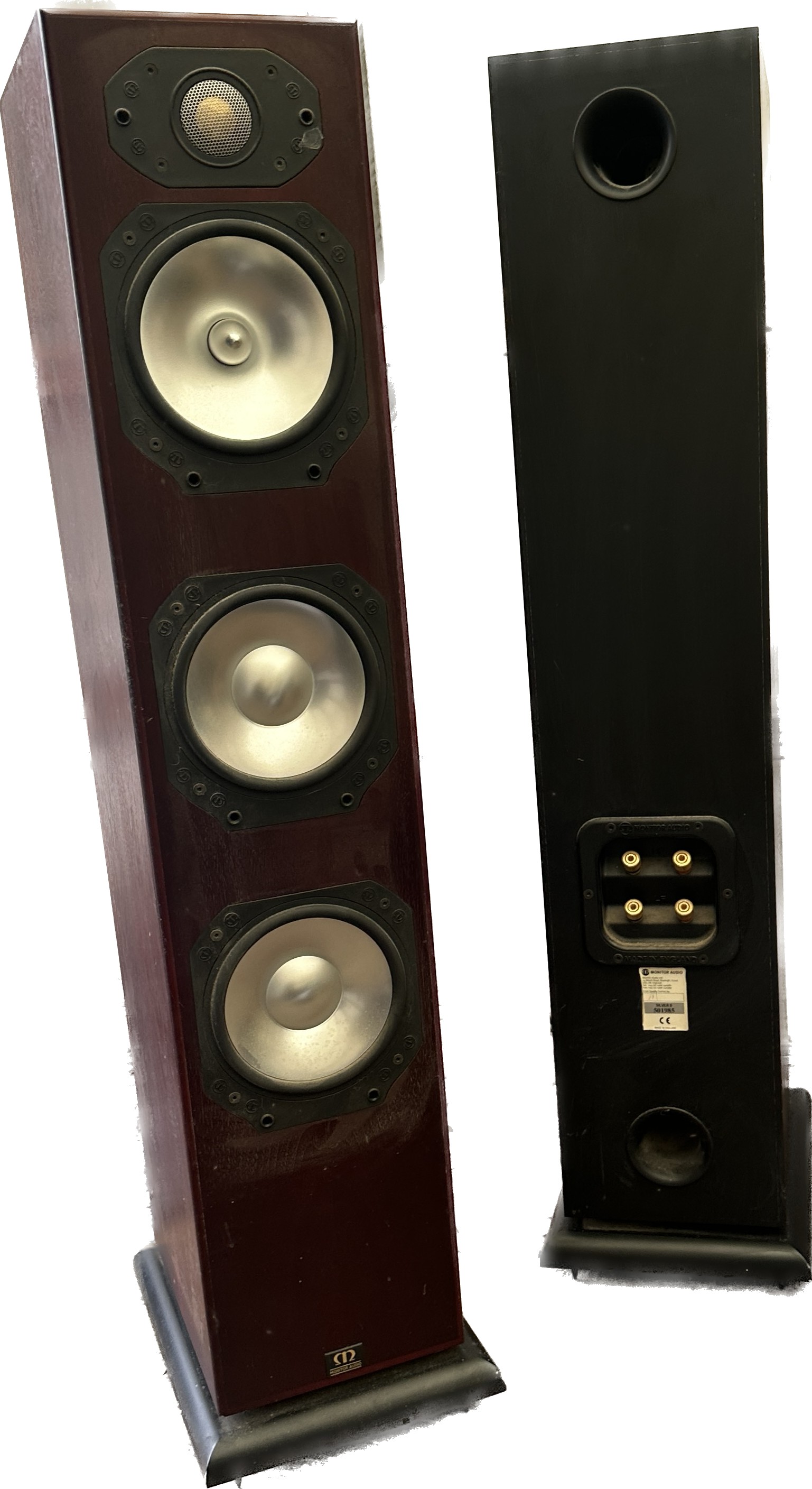 Pair of Monitior audio silver 8 floor standing speakers - working order - Image 3 of 3