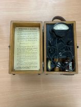 Wooden cased TS 15A/AP Flux Meter, untested