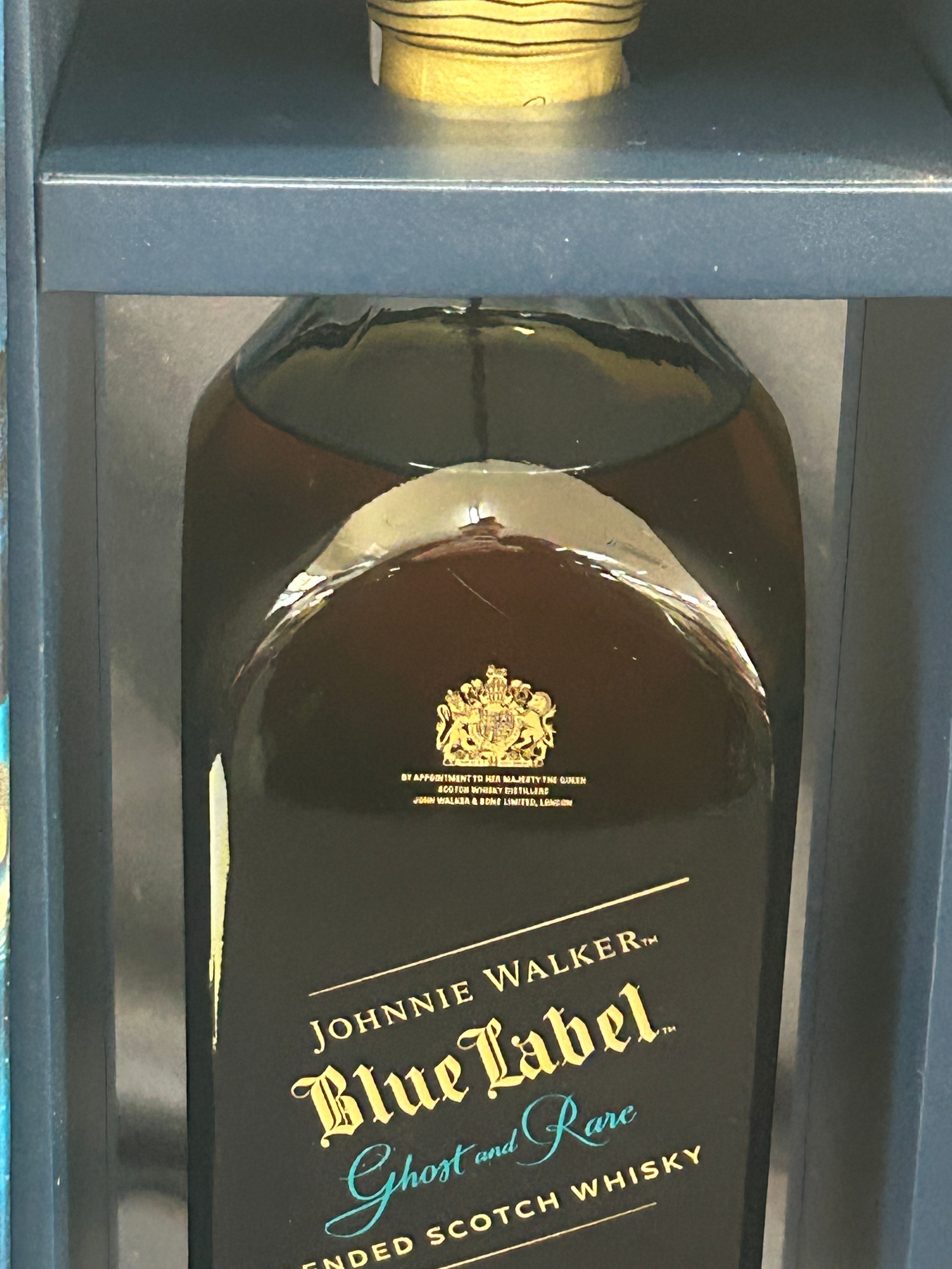 Boxed 1 litre bottle of Johnnie Walker Blue Label Ghost and rare whisky, sealed - Image 6 of 6