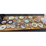 Large selection of assorted wall collectors plates