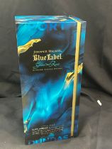 Boxed 1 litre bottle of Johnnie Walker Blue Label Ghost and rare whisky, sealed