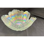 Large opalescent bowl 6 inches tall