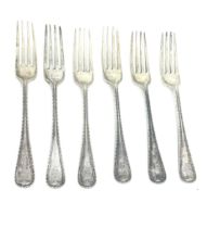 Selection of 6 Silver hallmarked forks, makers marks George Aldwinckle, total weight 330 grams