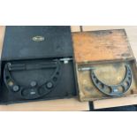 2 Cased Moore and Wright, 7-8 inch, 10-11inch Micrometers Metric no 971