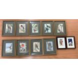 Selection of framed Cash's animal silks measures approx 7.5 inches wide by 6 inches tall
