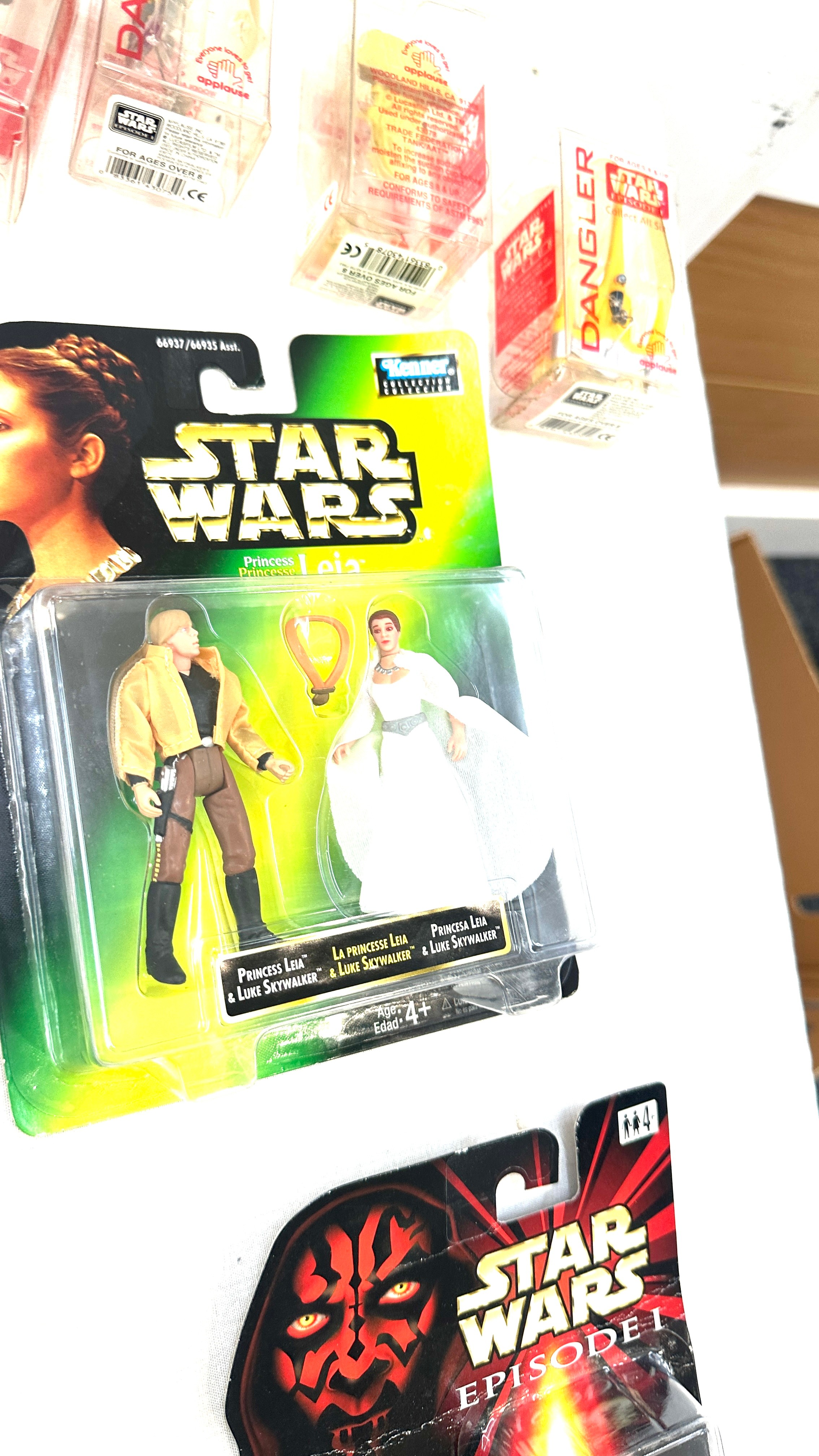 Star Wars 4 figure stampers, Kenner Star Wars figures Leia, Luke Skywalker, Princess Leia and - Bild 8 aus 8