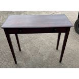 mahogany victorian side table measures approx 29 inches tall, 16 deep and 35 wide