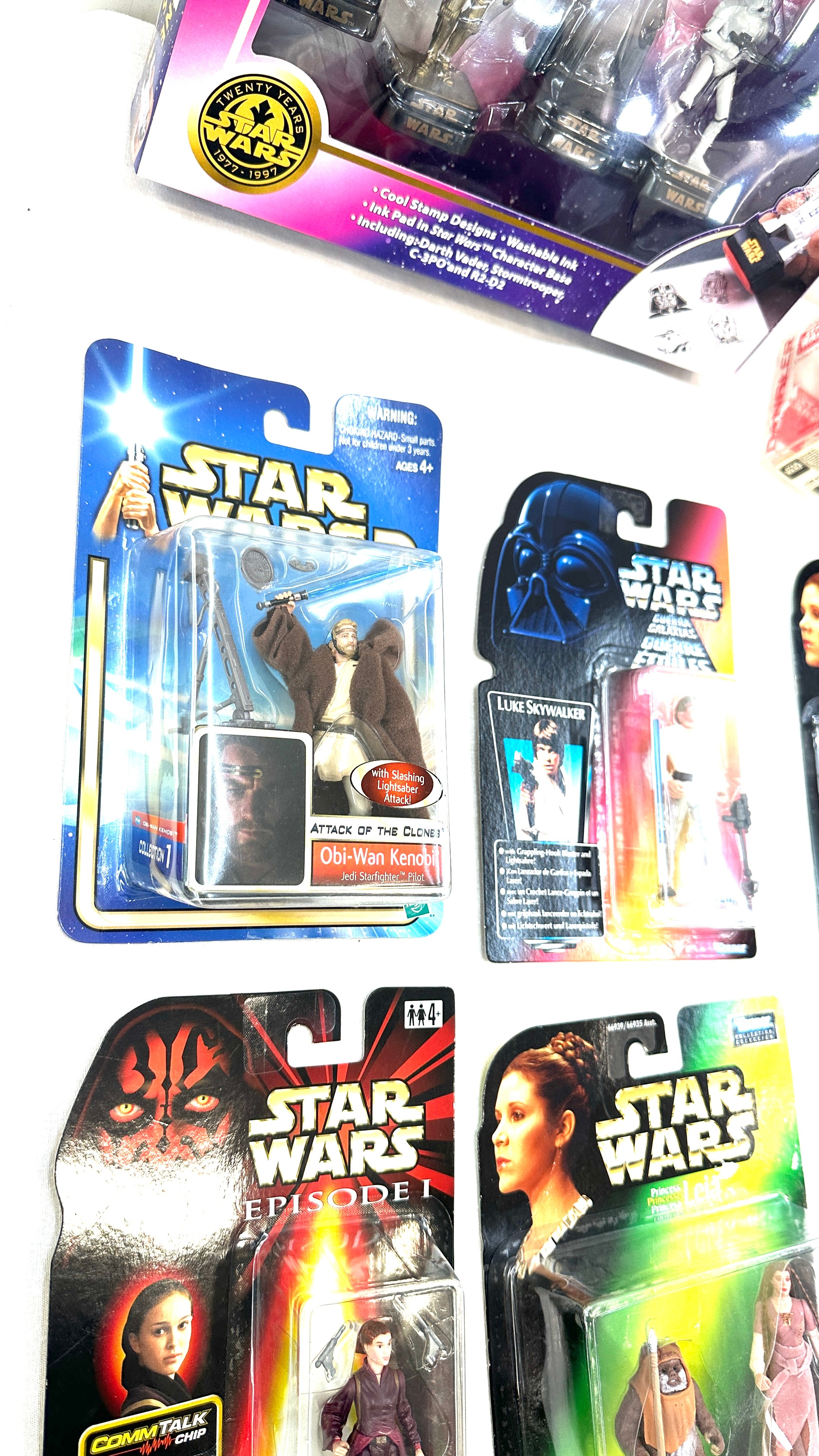 Star Wars 4 figure stampers, Kenner Star Wars figures Leia, Luke Skywalker, Princess Leia and - Bild 3 aus 8