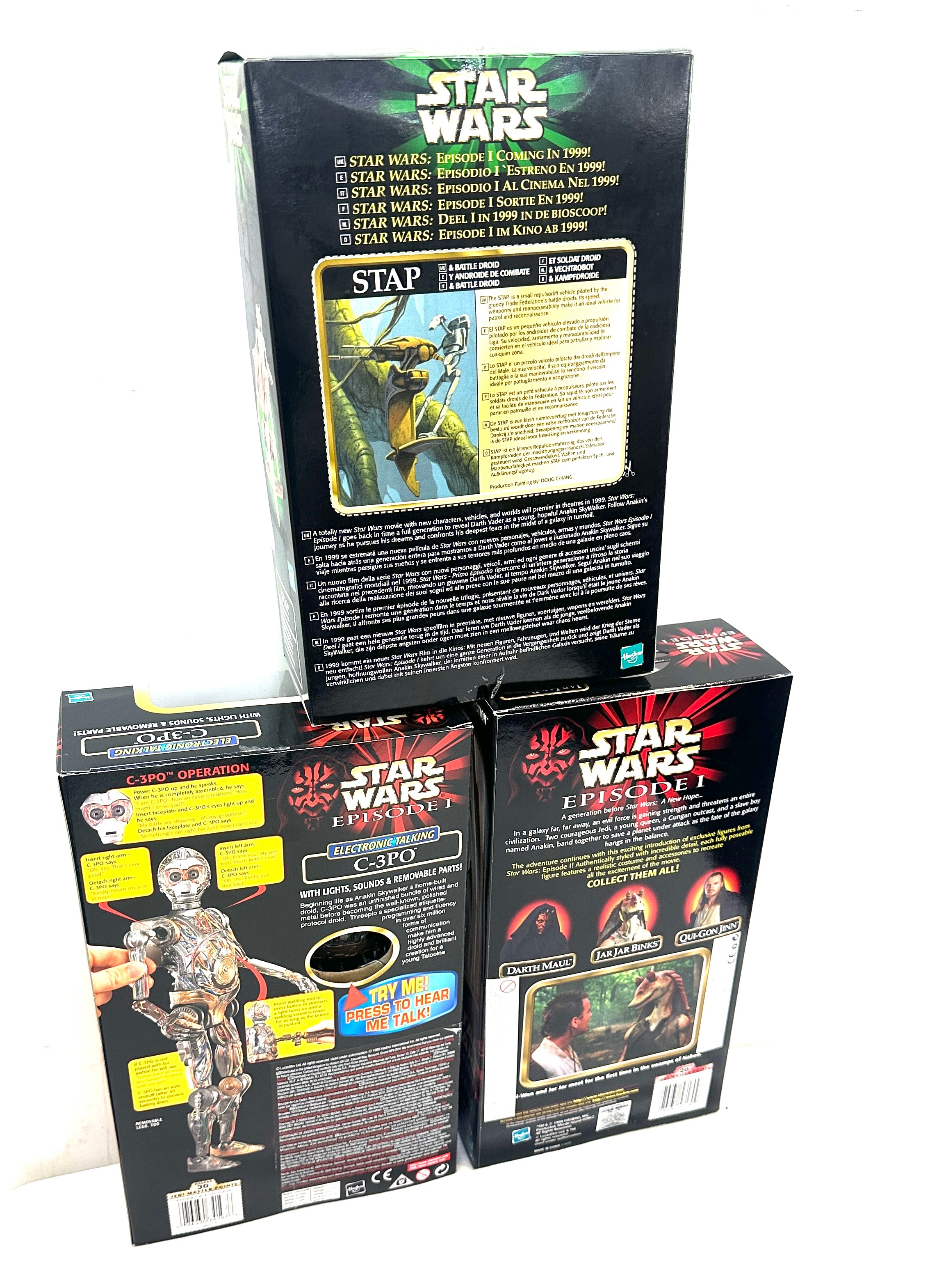 Star Wars Stao, Star Wars Episode I C-3PO, Jar Jar Binks, all 3 in original packaging - Image 5 of 5