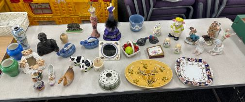 Large selection of miscellaneous includes salt and pepper pots, pottery etc