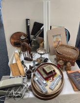 Selection of collectables includes Woodware, metalware posters etc