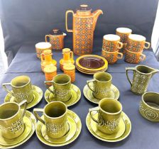 Selection of retro Hornsea part coffee sets