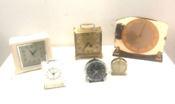 Selection of vintage and later clocks includes Smiths etc