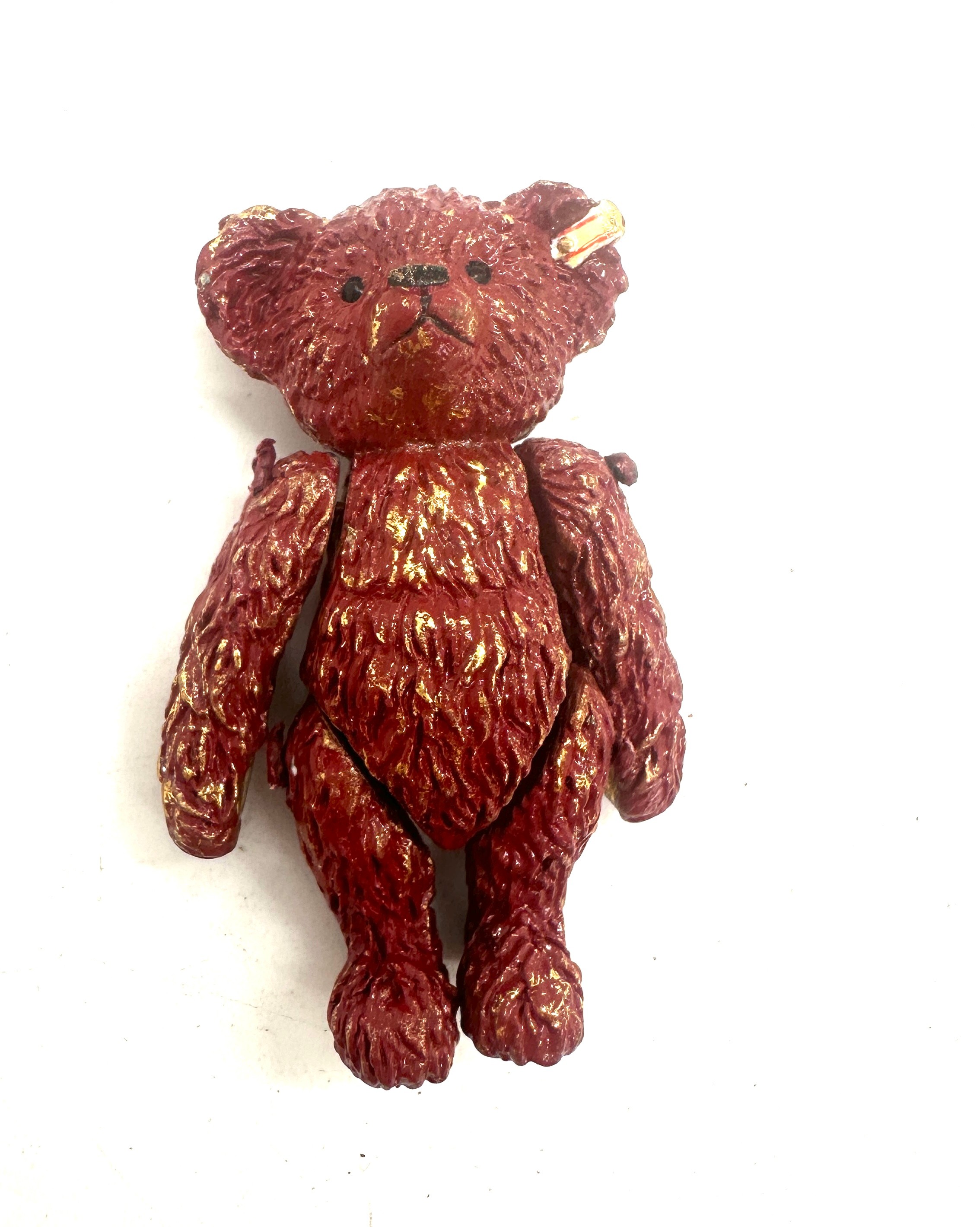 Steiff metal teddy, moveable arms and legs, height of teddy 2 inches - Image 4 of 4