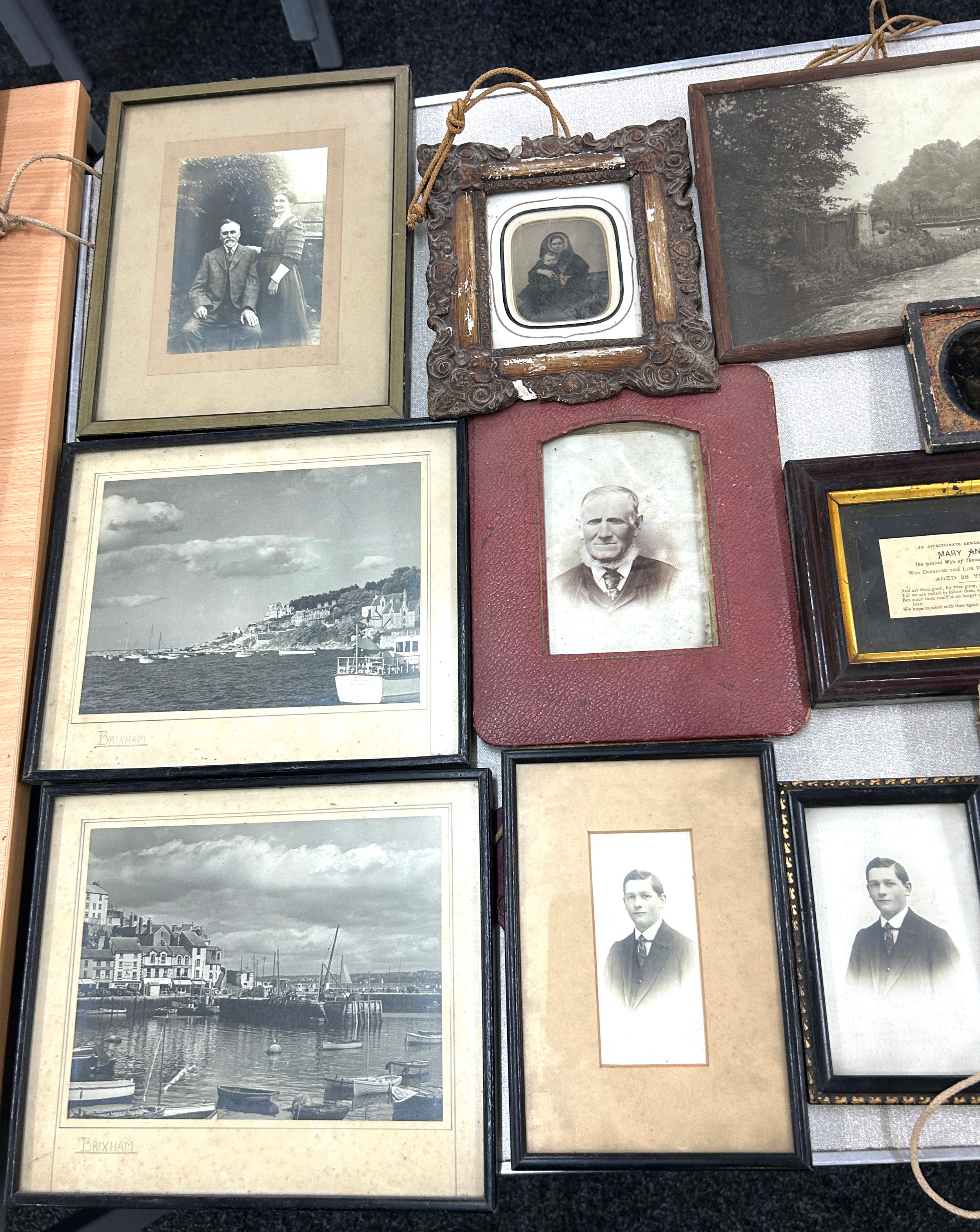 Large selection of framed antique photos largest measures approximately 16 inches by 16 inches - Image 2 of 10