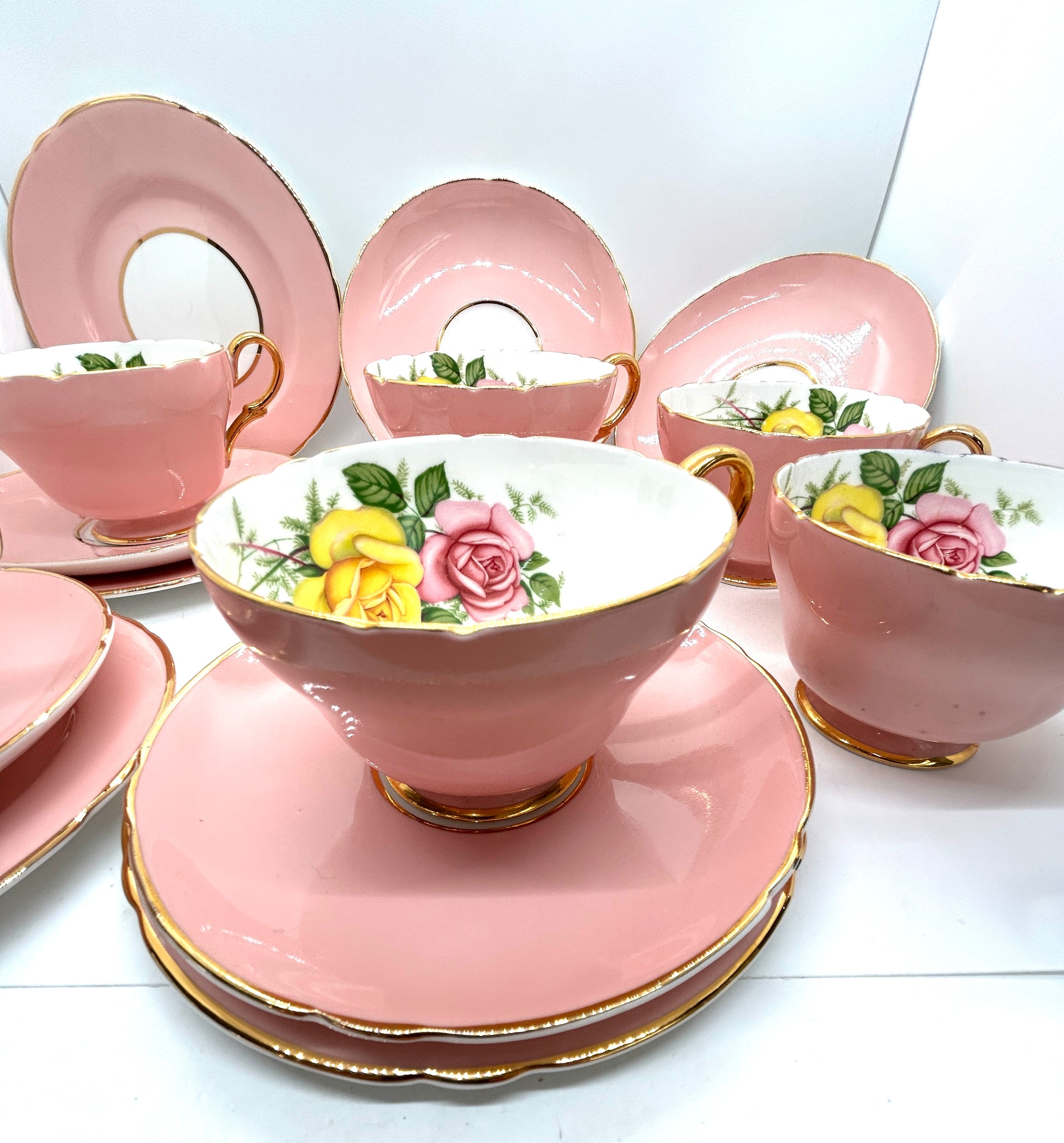 Five Shelley 2nd's trio sets along with extra cup and saucer - Image 5 of 5