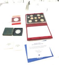Cased proof set of Royal Mint 2004 deluxe proof collection with COA, Festival of Britain 1951