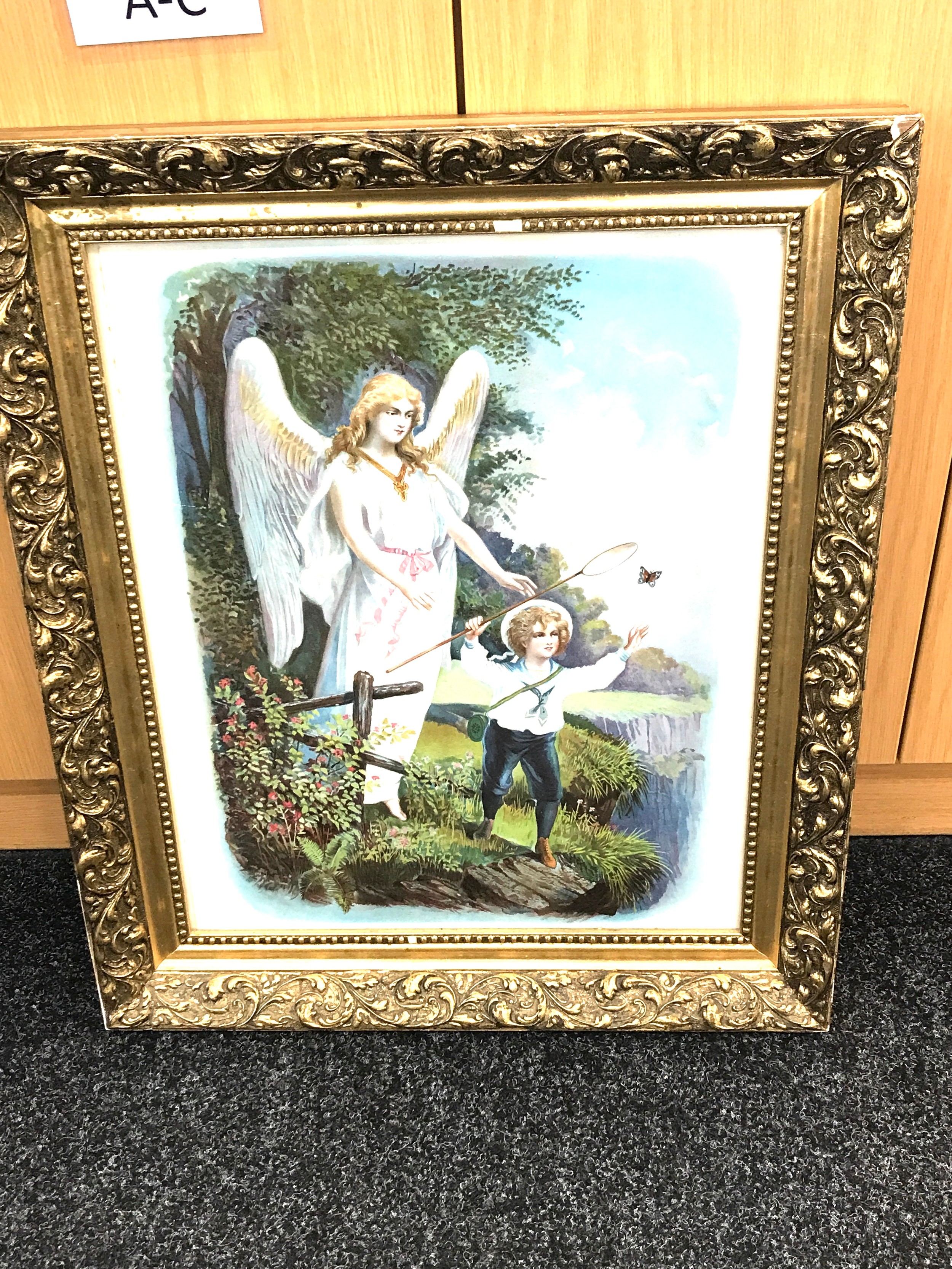 Framed Religious print, frame measures 25 inches tall by 20.5 inches wide - Image 2 of 2