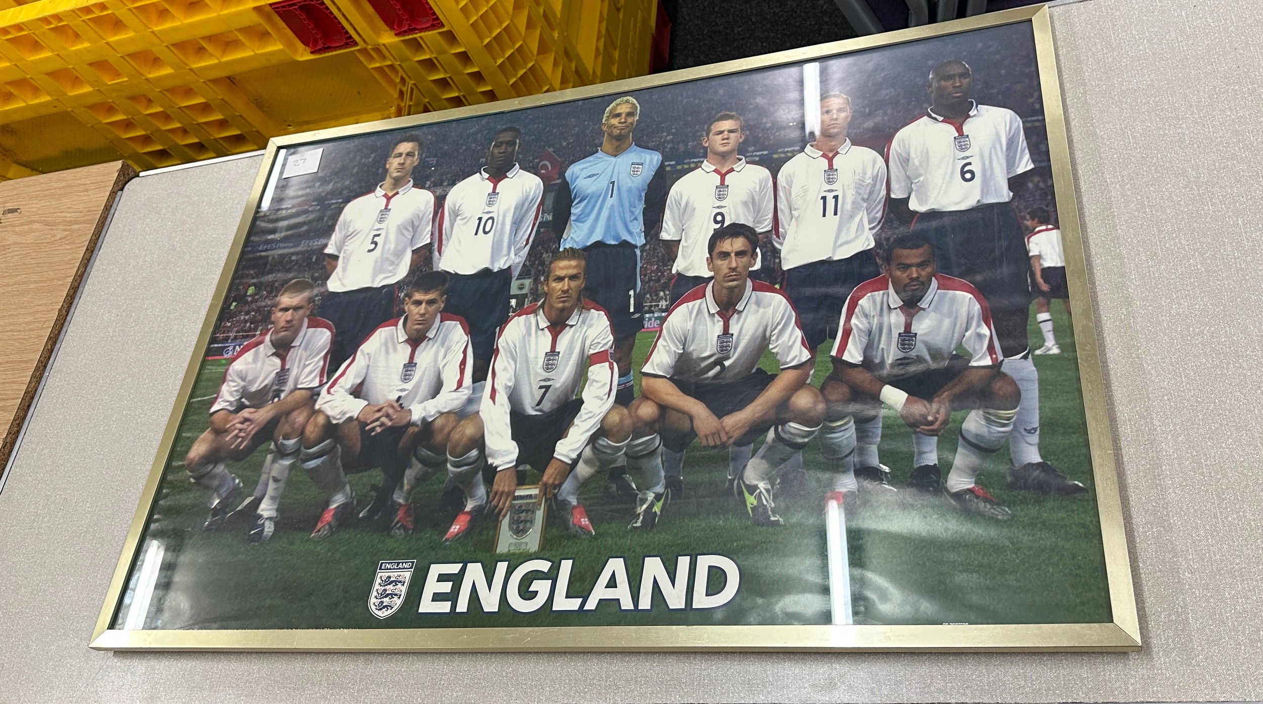 Framed England photo measures approximately 25 x 37 inches - Image 3 of 3