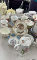 Selection of part tea services includes Shelley tea pot etc