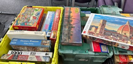 Selection of assorted jigsaw puzzles, some factory sealed