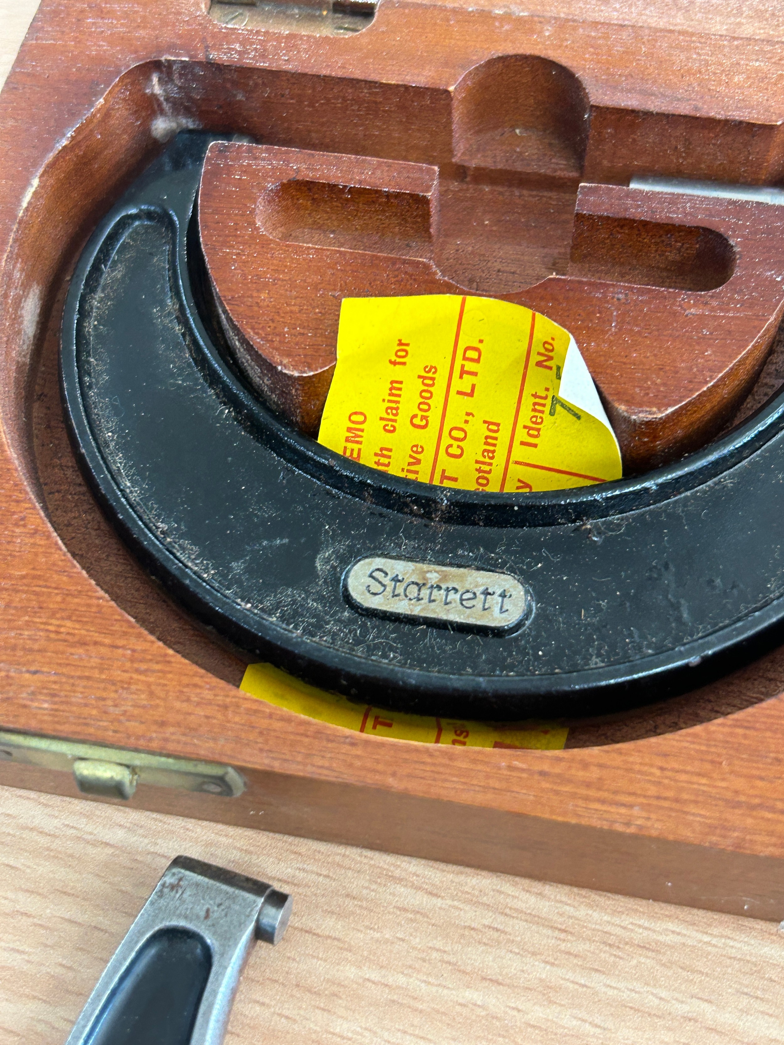 Vintage cased Starrett No 436 Micrometer Caliper 1 - 2" Boxed, no 226 (no box) - Image 4 of 5
