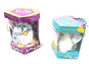 Hasbro Furby babies, Tiger Furby Baby, both in original packaging, untested