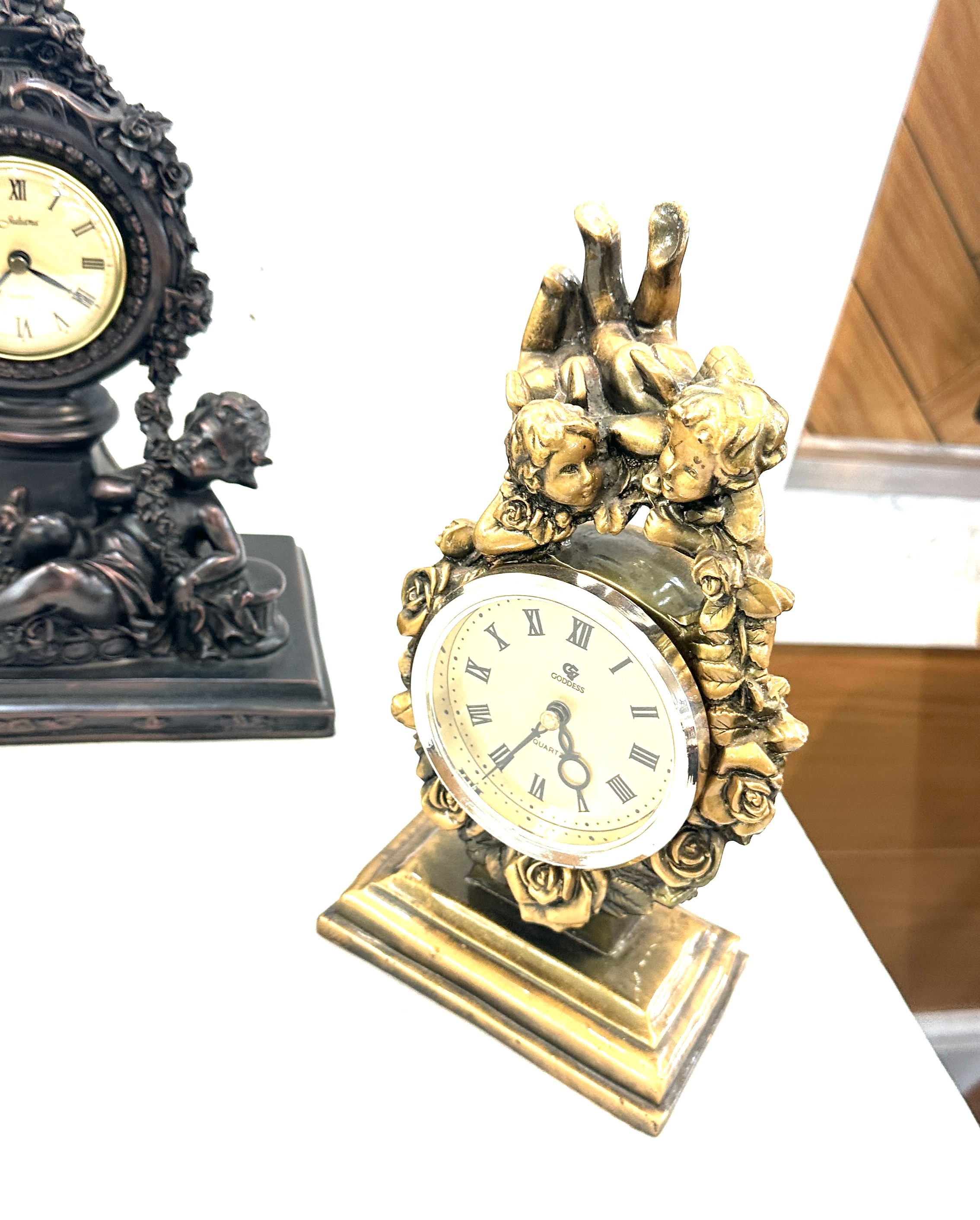 Selection of three mantle clocks, battery operated - Image 4 of 4