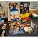 Selection of 10 new Star Wars cinema film advertising posters approximate measurements of largest is