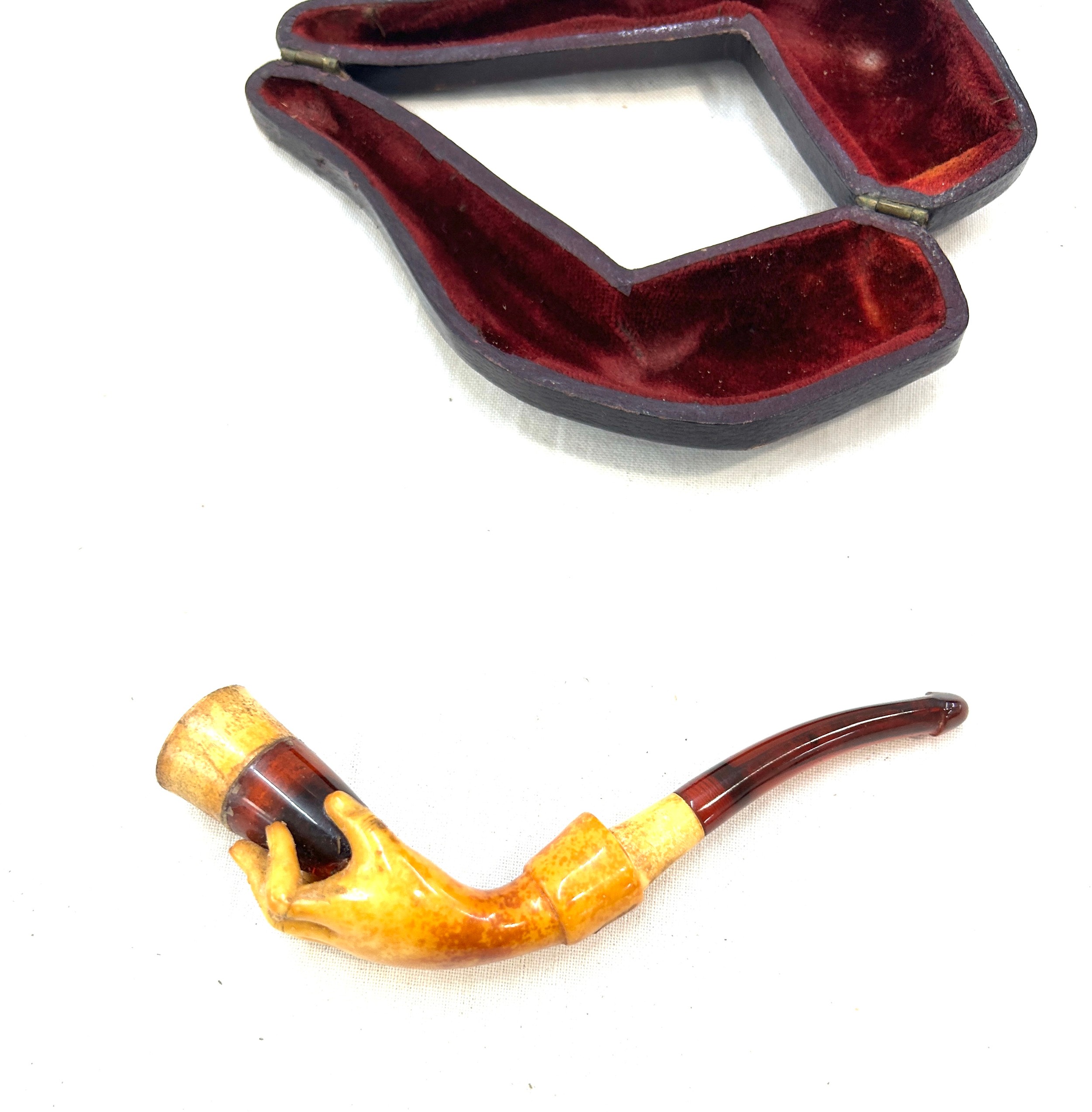 Vintage cased amber cheroot holder - Image 3 of 3