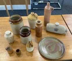 Selection of earthenware includes water bottle, jugs etc