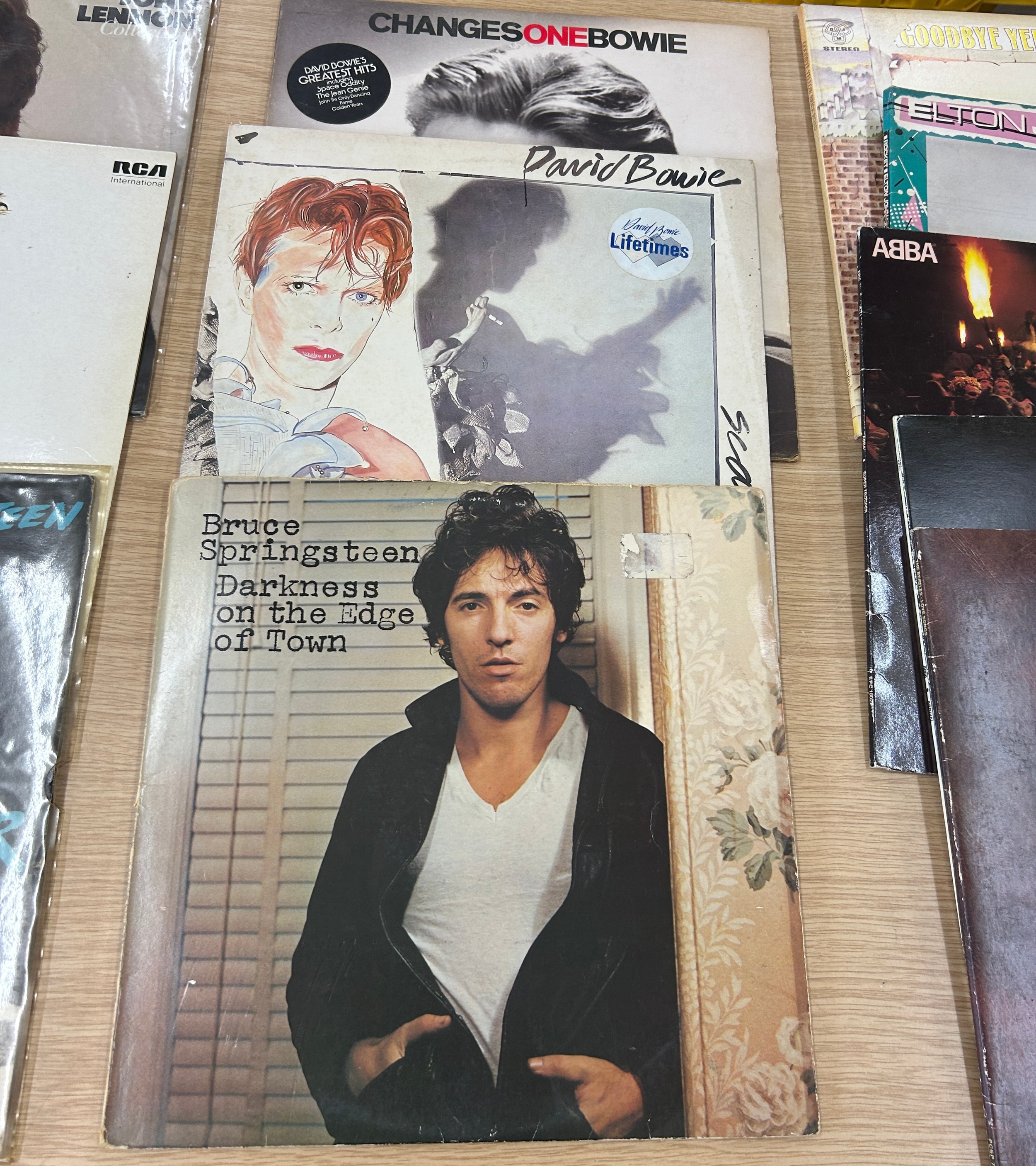 Quantity of LP's to include John Lennon, Beatles, David Bowie Bruce Springfield, Elton John, Abba - Image 3 of 5