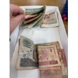 Selection of vintage bank notes