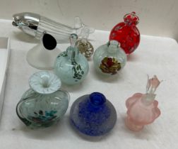 Selection of vintage and later scent bottles