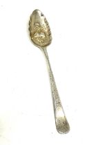 Antique silver berry spoon, makers mark SH, total weight 70grams