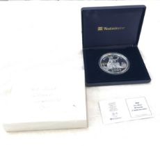 Westminster Mint 2004 5oz Britannia commemorative silver medallion coin, in presentation case with