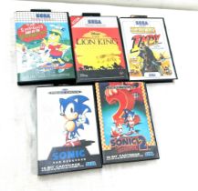 Selection vintage Sega Mega Drive, Sega Master system, Sega US Gold computer games, all untested