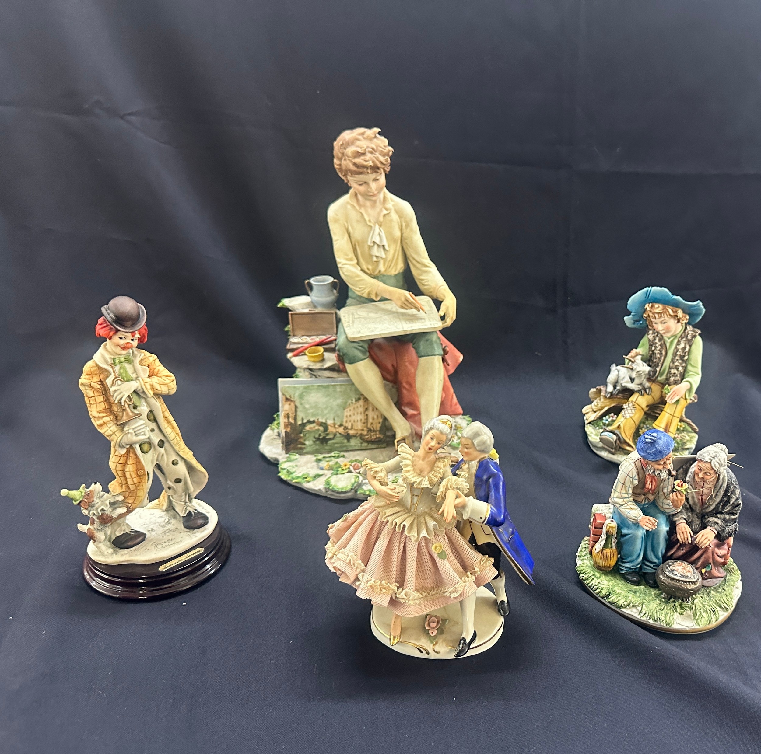 Selection of assorted figures includes capodimonte etc