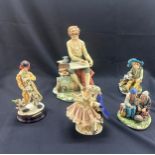 Selection of assorted figures includes capodimonte etc
