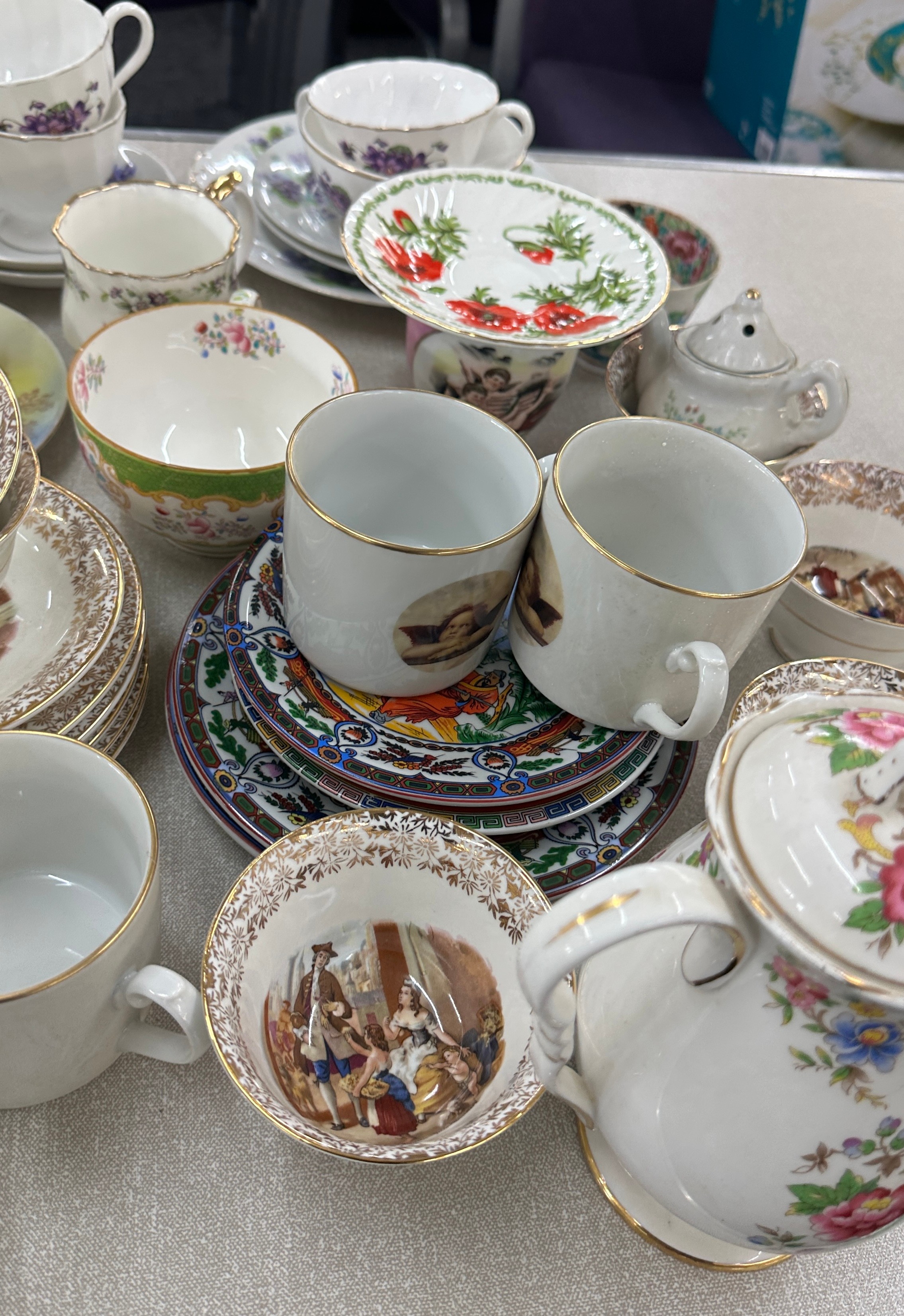 Selection of part tea services includes Shelley tea pot etc - Image 2 of 5