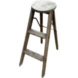 Vintage holding ladder stool overall approx height 30 inches