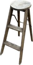 Vintage holding ladder stool overall approx height 30 inches