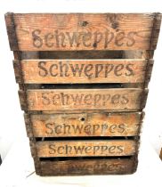 2 Vintage wooden Schweppes crates
