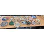 Large selection of assorted wall collectors plates
