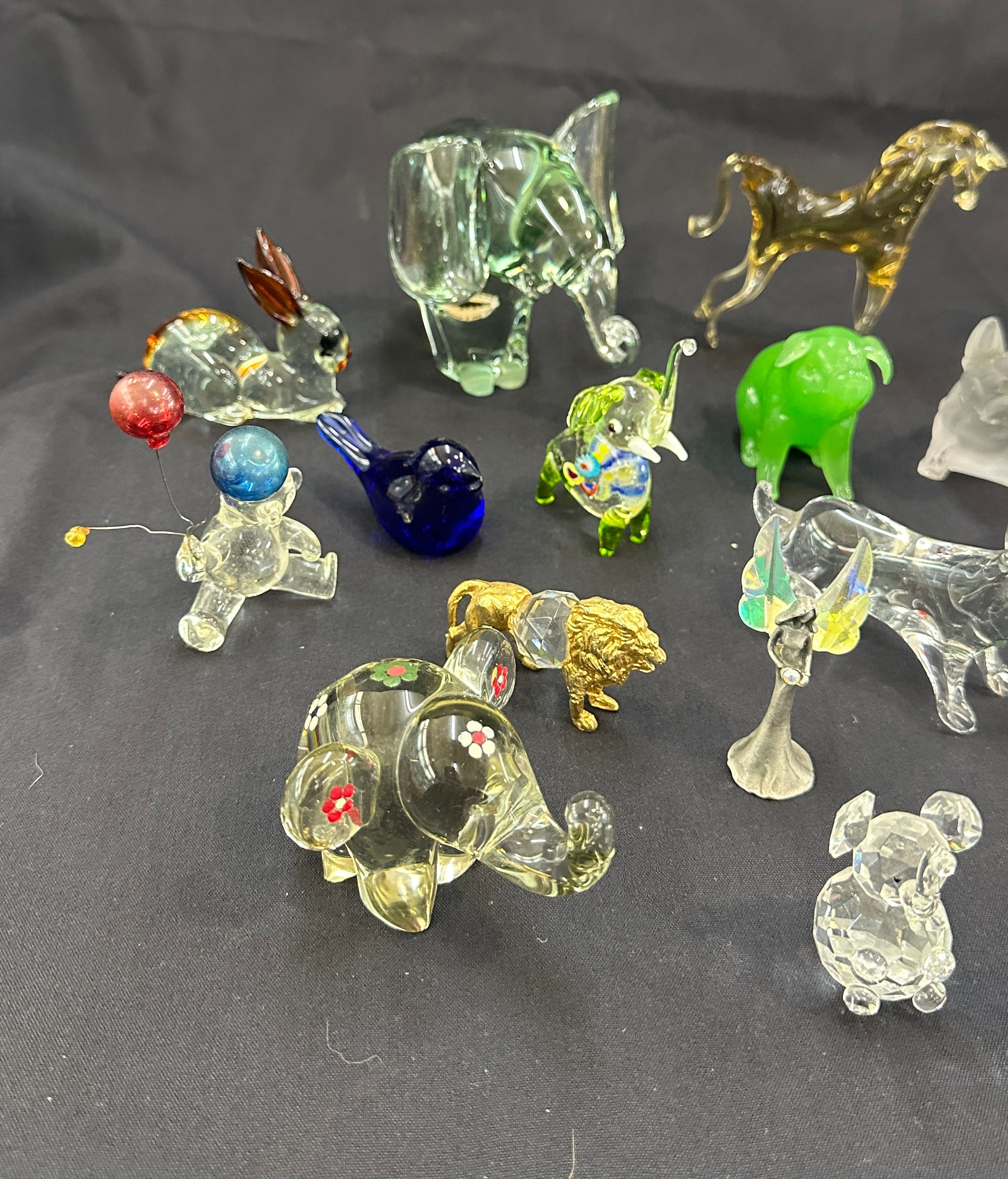 Large selection of assorted glass animals includes paper weights etc - Image 2 of 4