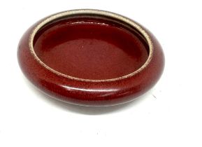 Grazed oriental trinket tray 1 inches tall 4 inches diameter