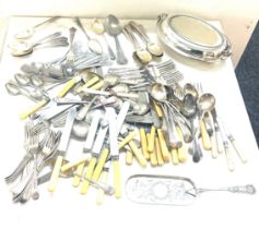 Selection of silver plated cutlery etc