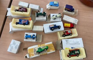 Selection of vintage boxed diecast advertising vehicles