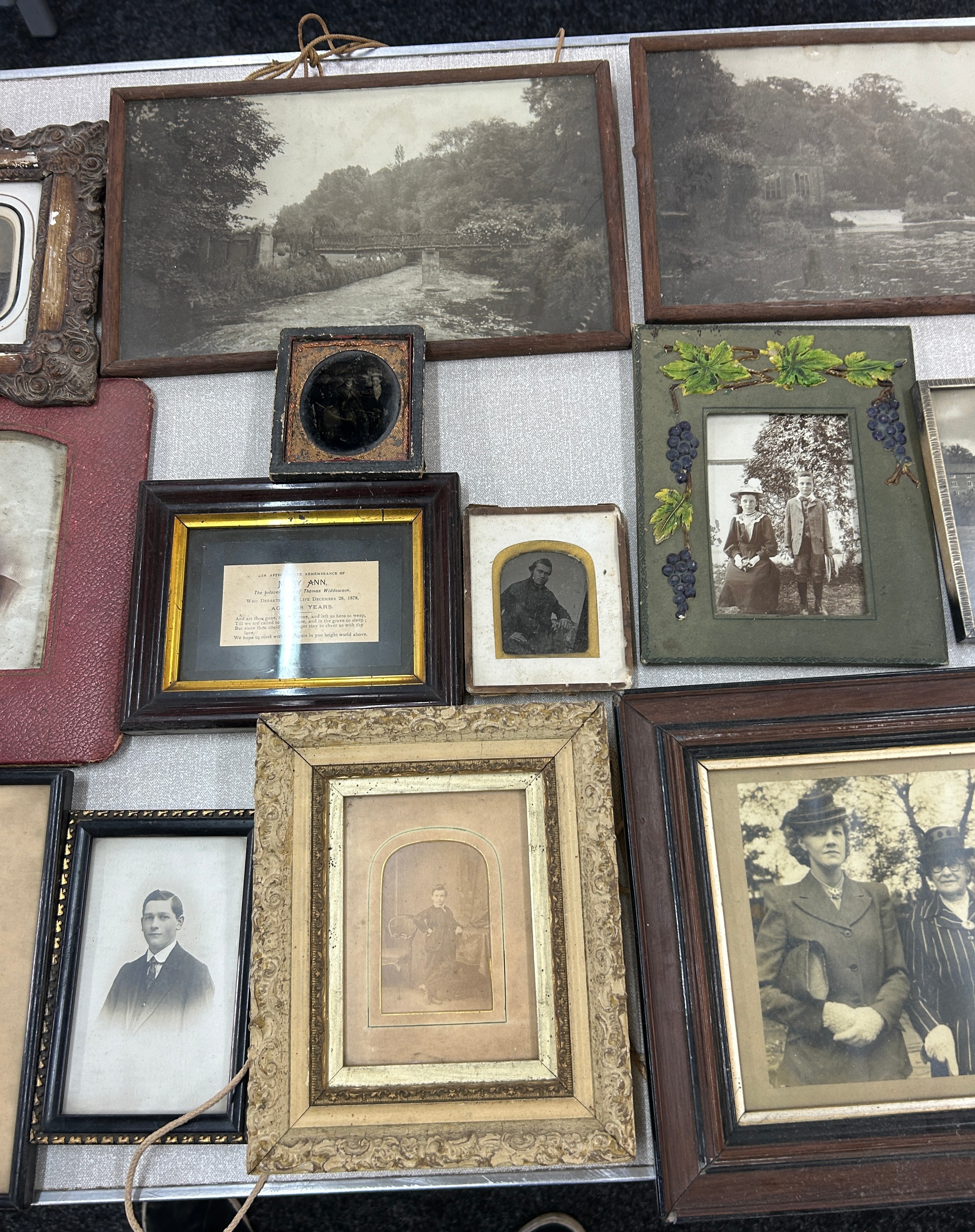 Large selection of framed antique photos largest measures approximately 16 inches by 16 inches - Image 3 of 10