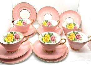 Five Shelley 2nd's trio sets along with extra cup and saucer